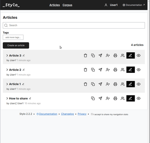 Manage your corpus